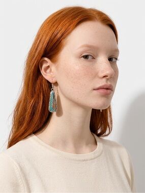 Authentic Native American Turquoise & Coral Earrings